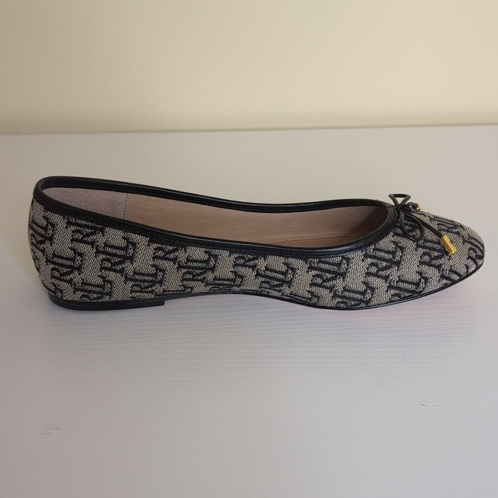 Lauren Ralph Lauren Size 7 Jayna II Ballet Flat Monogram Jacquard, NEW - Picture 11 of 12